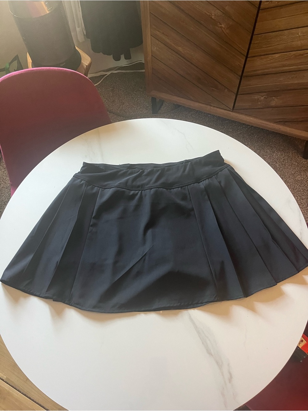 Eton Black Pleated Circle Skater Skirt